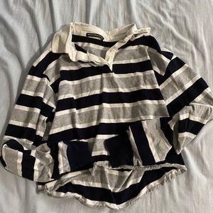 brandy melville collared polo long sleeve striped